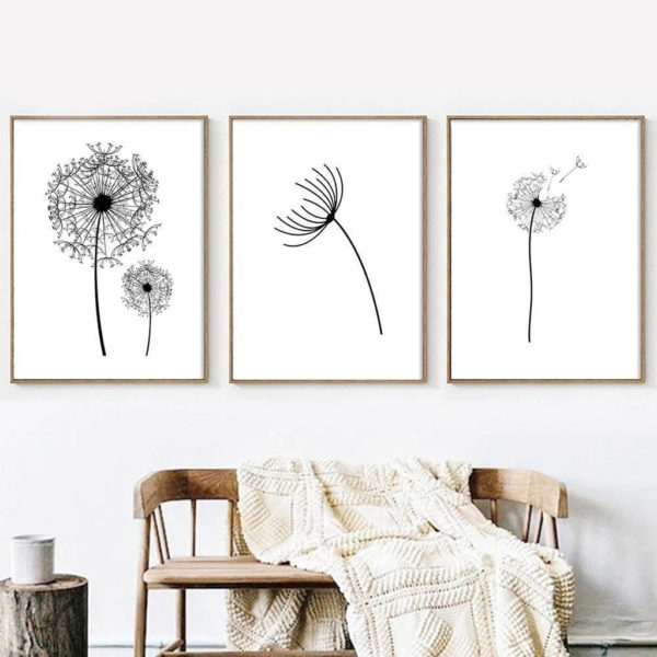 Botanical Prints - DANDELIONS ( 3 sets) - Canvas Prints-Poster Prints