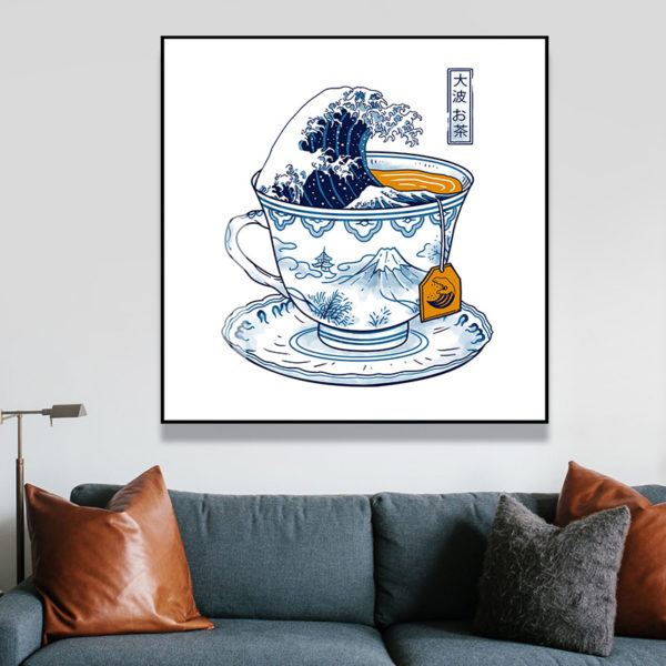 Wall Art - The Great Kanagawa Tea - Canvas Prints-Poster Prints - Image 2