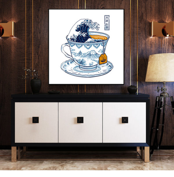 Wall Art - The Great Kanagawa Tea - Canvas Prints-Poster Prints