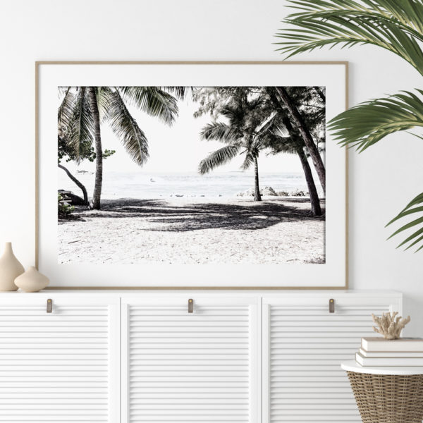 Landscape art prints -Wategos beach photo (white series) - Poster Prints -Canvas Prints