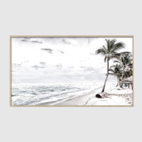 Landscape art prints -WATEGOS BEACH AND COCONUT TREES PHOTO ART PRINTS (white series)- Poster Prints -Canvas Prints - Image 4
