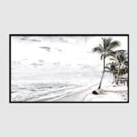 Landscape art prints -WATEGOS BEACH AND COCONUT TREES PHOTO ART PRINTS (white series)- Poster Prints -Canvas Prints - Image 6