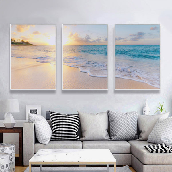Wall Art - Ocean and beach ( 3 sets ) - Poster Prints -Canvas Prints - Image 2