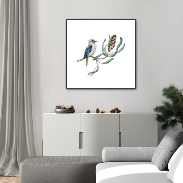 Animals Art Prints -KOOKABURRA AND BANKSIA(2 sets)- Canvas Prints-Poster Prints - Image 2