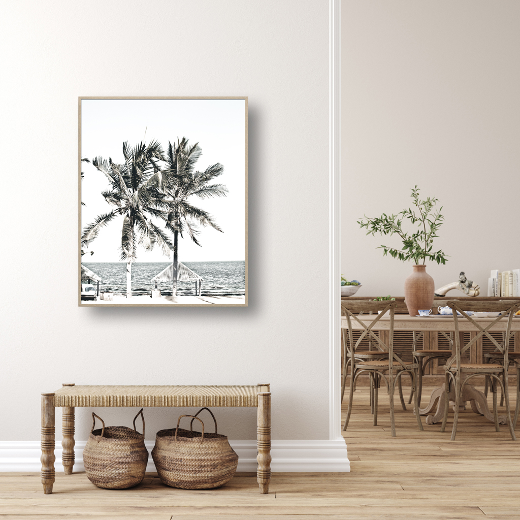 Photo prints -Two-palm-trees-near-canopy(white series)- Poster Prints ...