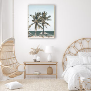 Photo prints -Two-palm-trees-near-canopy- Poster Prints -Canvas Prints
