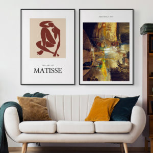 Abstract Art Prints- Abstract Blue Impression (2 sets)- Canvas Prints- Poster Prints