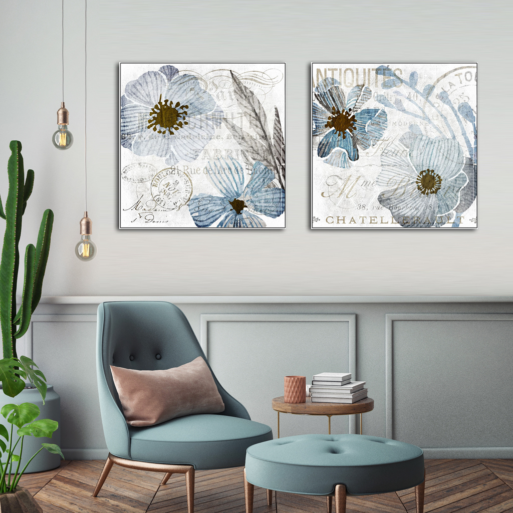 Wall Art Prints -American style flowers (2 sets)- Canvas Prints-Poster ...