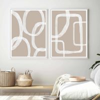Wall art - Abstract White Lines 2 sets - Canvas Prints- Poster Prints - Image 6