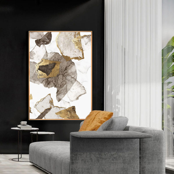 Wall Art prints -Abstract marbled gold 3 sets - Poster Prints -Canvas Prints - Image 2