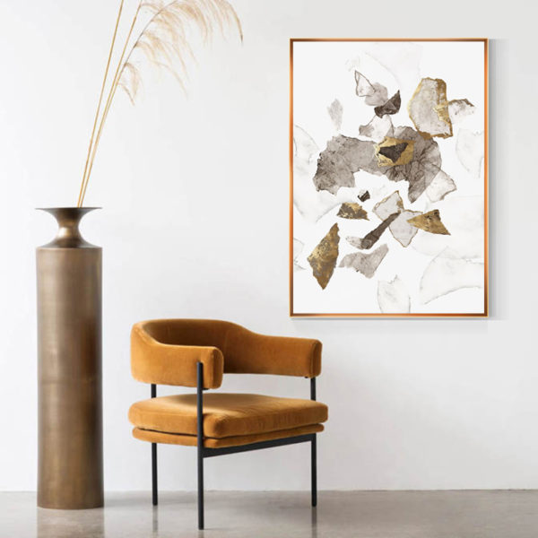 Wall Art prints -Abstract marbled gold 3 sets - Poster Prints -Canvas Prints - Image 3