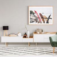Landscape art prints - Beach Surfboards colour - Canvas Prints - Poster Prints