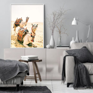 Animals art prints - Boho Camels - Canvas Prints - Poster Prints
