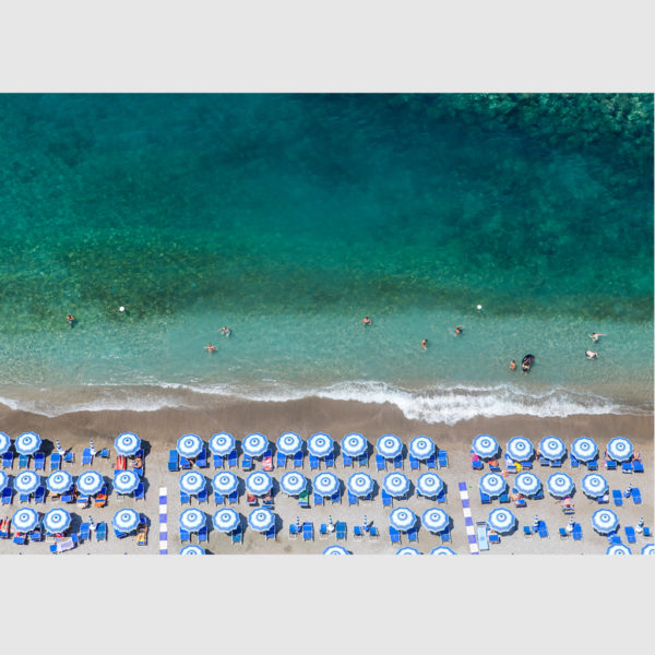 Landscape art prints - Blue Umbrellas - Canvas Prints - Poster Prints - Image 3