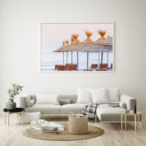 Landscape art prints - Summer Umbrellas - Canvas Prints - Poster Prints