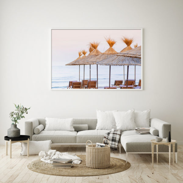 Landscape art prints - Summer Umbrellas - Canvas Prints - Poster Prints