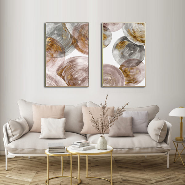 Wall art prints -Spiral Rings AB ( 2 sets) - Canvas Prints - Poster Prints