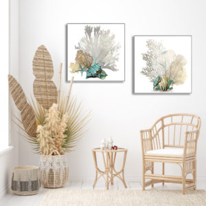 Wall Art Prints -Pairs of sea fern (2 sets)- Canvas Prints-Poster Prints