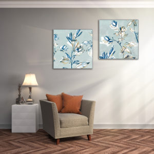 Wall Art Prints -Hand drawn ink illustration flowers(2 sets)- Canvas Prints-Poster Prints