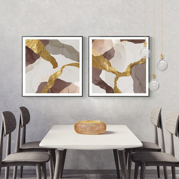Abstracts Art Prints -MARBLE WITH GOLD (3 sets)- Canvas Prints-Poster Prints - Image 5