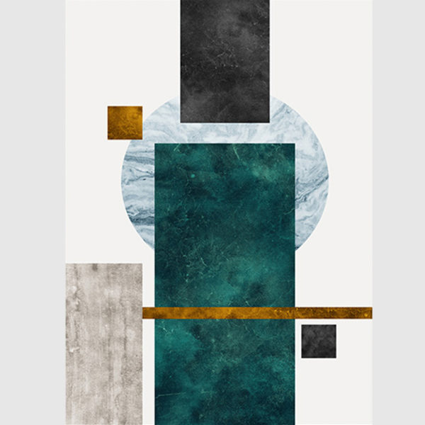 Abstract art prints -Square and Circles ( 2 sets) - Canvas Prints - Poster Prints - Image 4