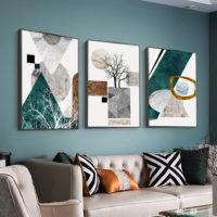 Abstract Art prints - Square and Circle (3 sets) - Poster Prints -Canvas Prints