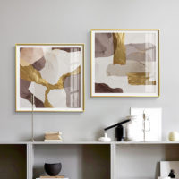 Abstract Art Prints -MARBLE WITH GOLD (2 sets)- Canvas Prints-Poster Prints