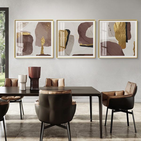 Abstracts Art Prints -MARBLE WITH GOLD (3 sets)- Canvas Prints-Poster Prints