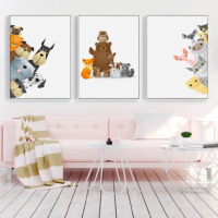 Wall Art prints - Animals' party 3 sets - Poster Prints -Canvas Prints