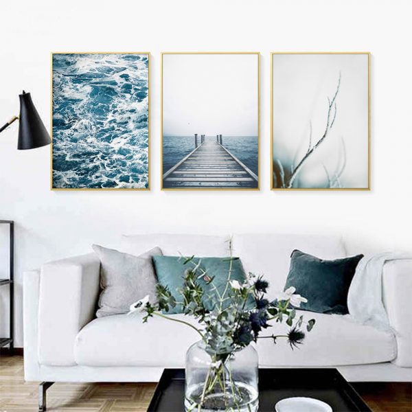Wall Art prints -Flower and pathway 3 sets - Poster Prints -Canvas Prints