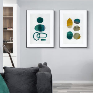 Wall Art -Abstract green dancing 2 sets - Canvas Prints-Poster Prints