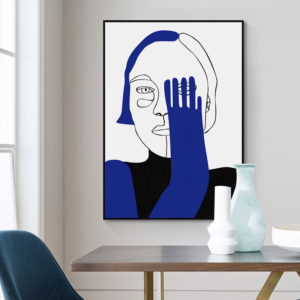 Wall Art - Figure Portrait Geometric - Poster Prints -Canvas Prints