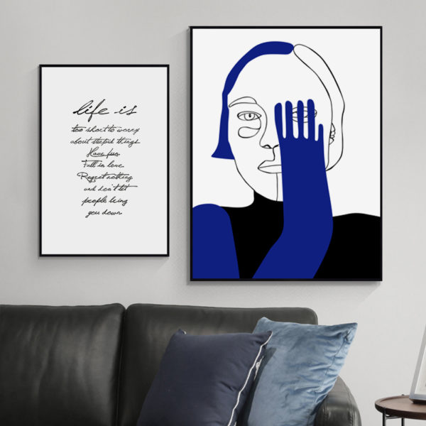Wall Art - Figure Portrait Geometric - Poster Prints -Canvas Prints - Image 4