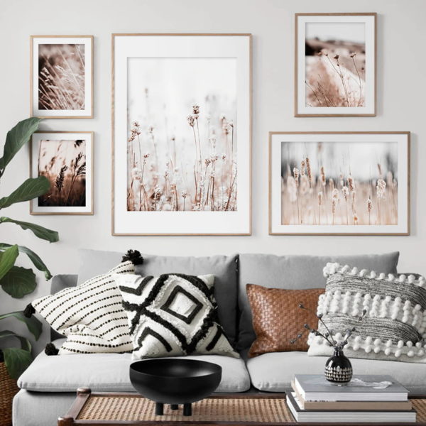 Wall Art prints - Grass ( white series 3 sets )- Poster Prints -Canvas Prints - Image 3