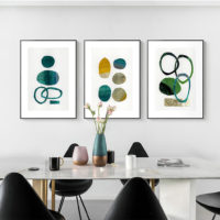Wall Art -Abstract green dancing (B) 2 sets - Canvas Prints-Poster Prints - Image 2