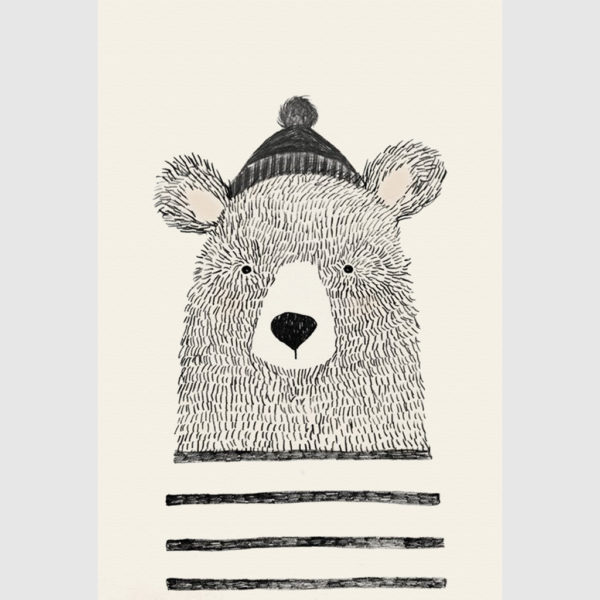 Wall Art -Little bear and fox 2 sets - Canvas Prints-Poster Prints - Image 3