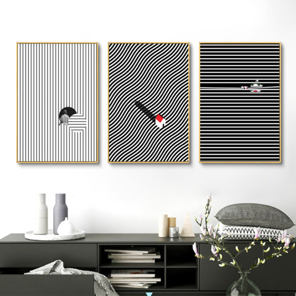Wall Art prints - Line art fashion girl ( 3 sets )- Poster Prints -Canvas Prints