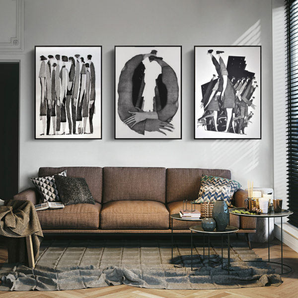 Wall Art - City life B (2 sets)- Canvas Prints-Poster Prints - Image 2
