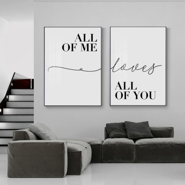 Wall Art - All of you All of me (2 sets)- Canvas Prints-Poster Prints - Image 2
