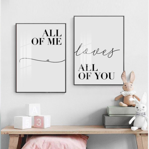 Wall Art - All of you All of me (2 sets)- Canvas Prints-Poster Prints