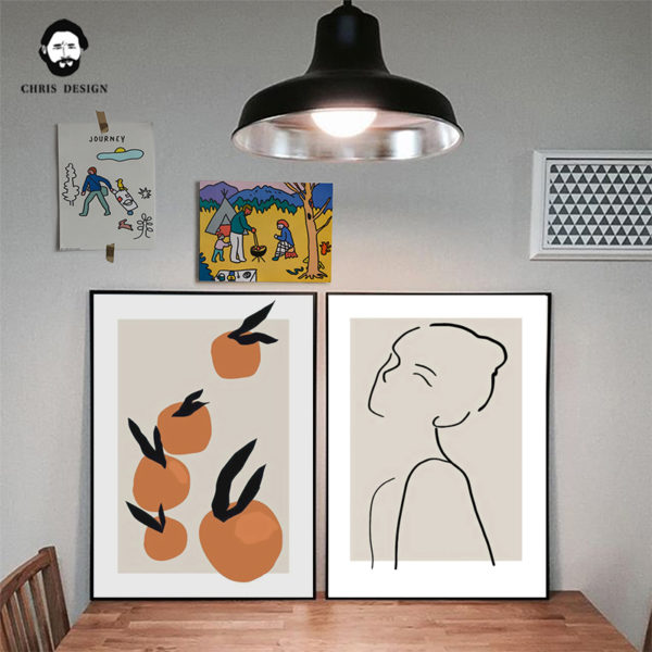 Wall Art - Line art girl - Poster Prints -Canvas Prints - Image 4