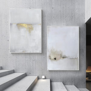 Wall Art -Abstract gold white 2 sets- Canvas Prints-Poster Prints