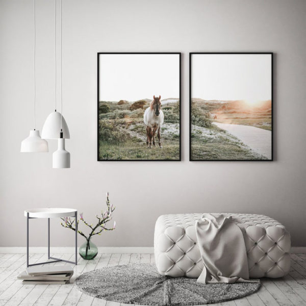 Wall art- Horse 2 sets- Canvas Prints- Poster Prints