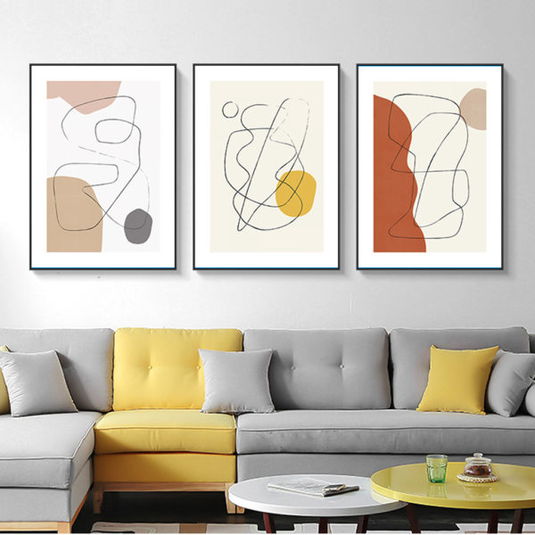 Wall Art prints - Abstract line art ( 3 sets )- Poster Prints -Canvas Prints