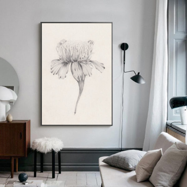 Wall art - Black and white floral - Canvas Prints - Poster Prints