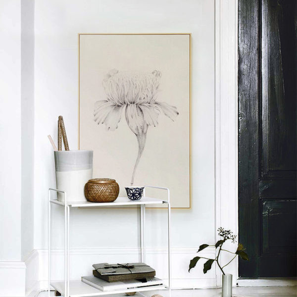 Wall art - Black and white floral - Canvas Prints - Poster Prints - Image 2