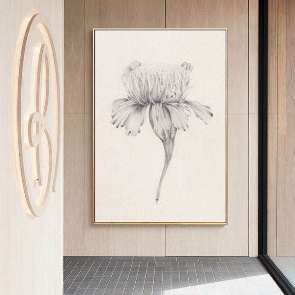 Wall art - Black and white floral - Canvas Prints - Poster Prints - Image 3