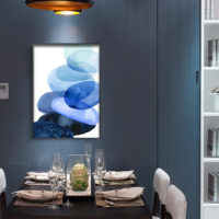 Wall Art -Abstract blue bubble 2 sets - Canvas Prints-Poster Prints - Image 4