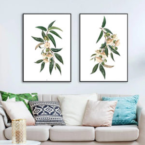 Wall art - Durian-leaves-and-flowers ( 2 sets) - Canvas Prints - Poster Prints