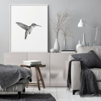 Wall art - Black white bird - Canvas Prints - Poster Prints